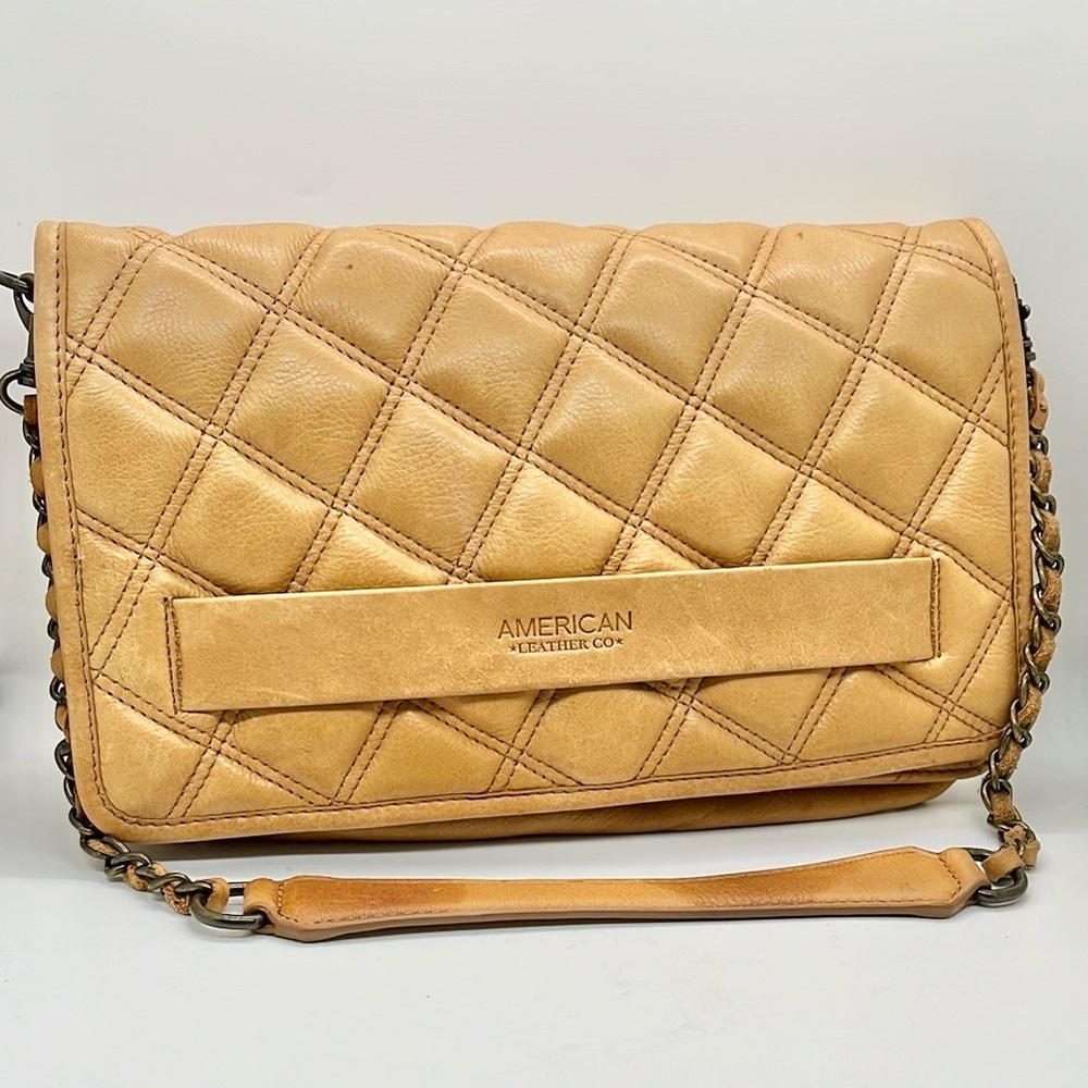 American Leather Co. Emerson Quilted Convertible Shoulder Bag Purse